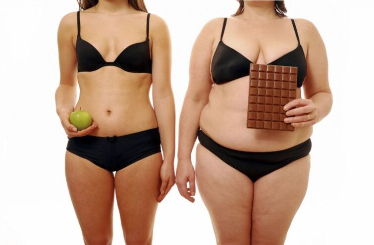 Толстая и худая женщина, похудевшая за один месяц